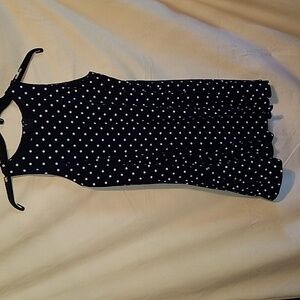 My Michelle black and white polka dot swing dress, size 5-6